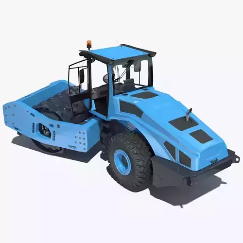 Soil Roller Compactor Rigged