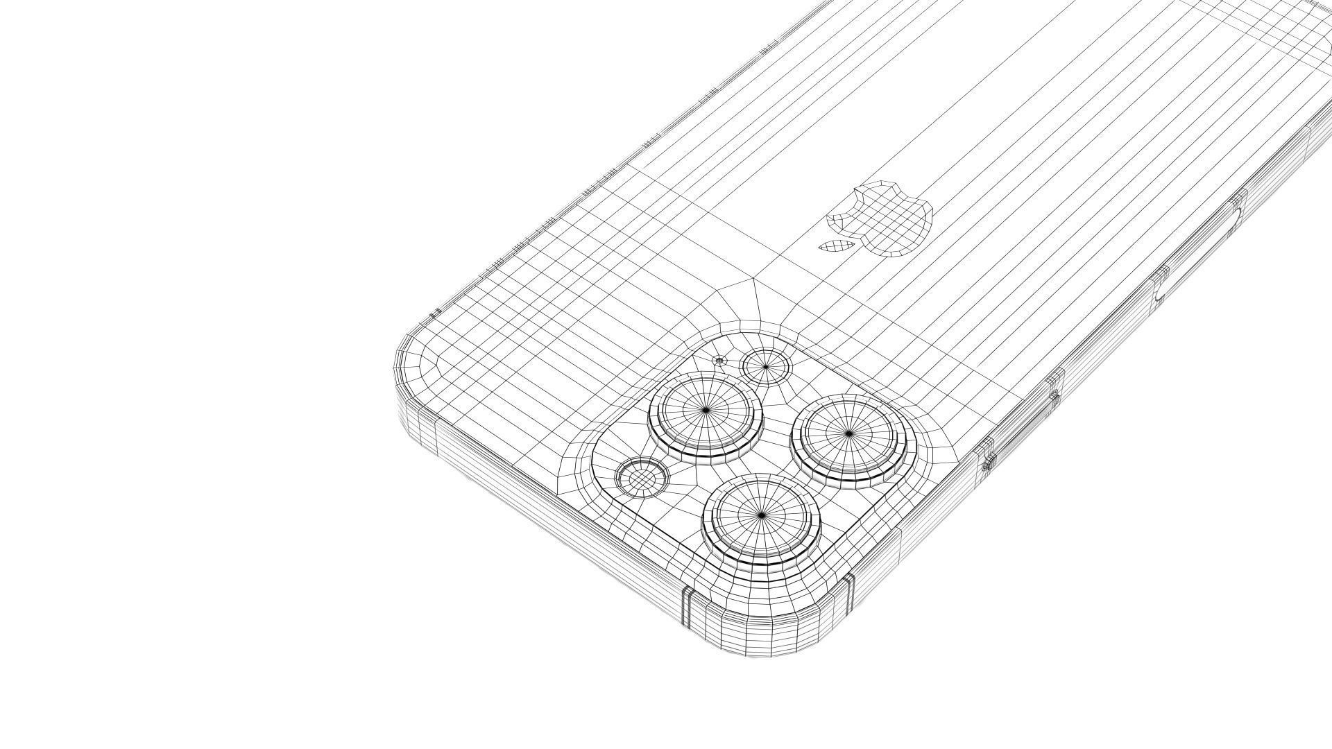 Apple iPhone 14 Pro Max Deep Purple Low-poly 3D model_24