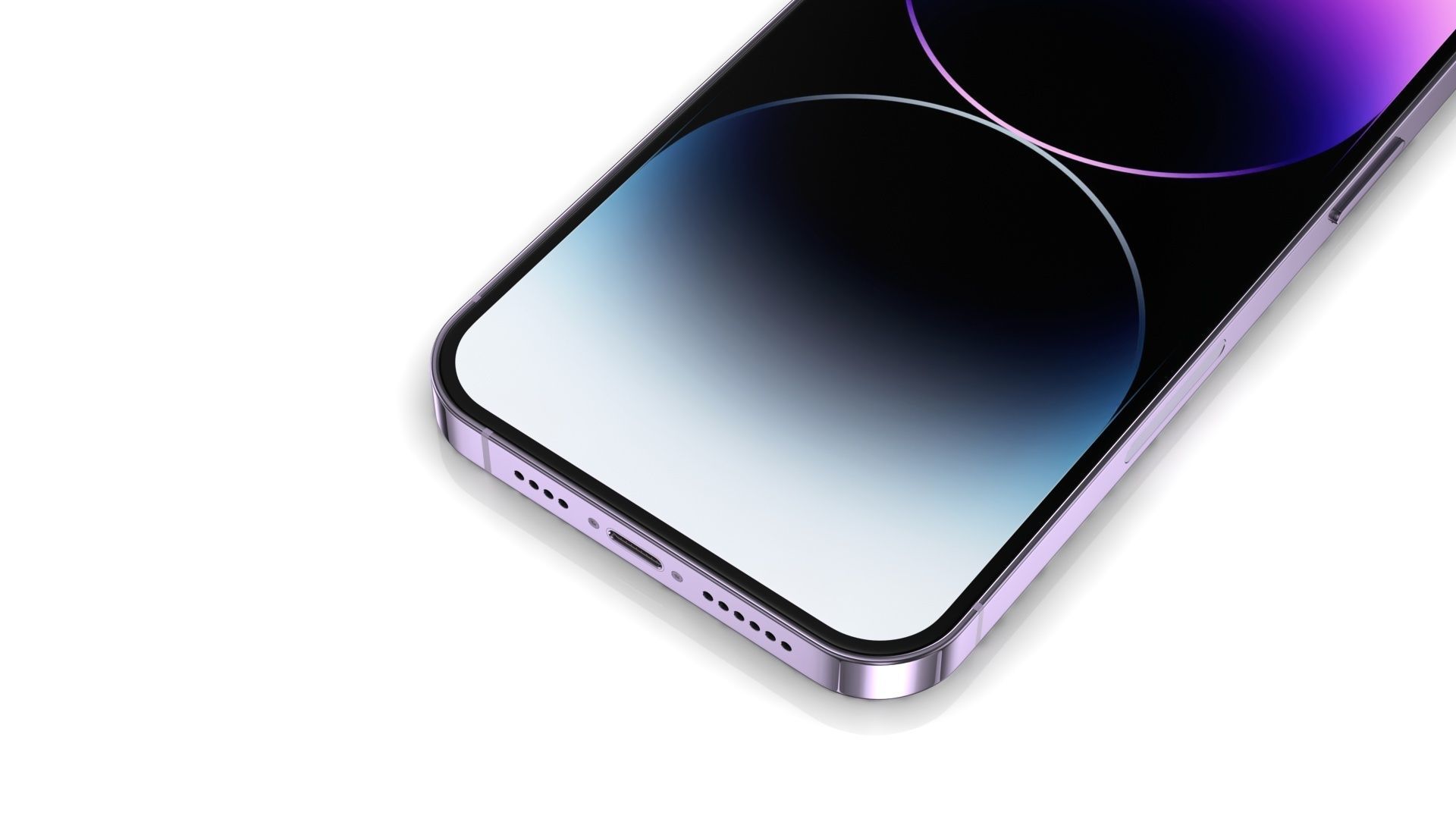 Apple iPhone 14 Pro Max Deep Purple Low-poly 3D model_10