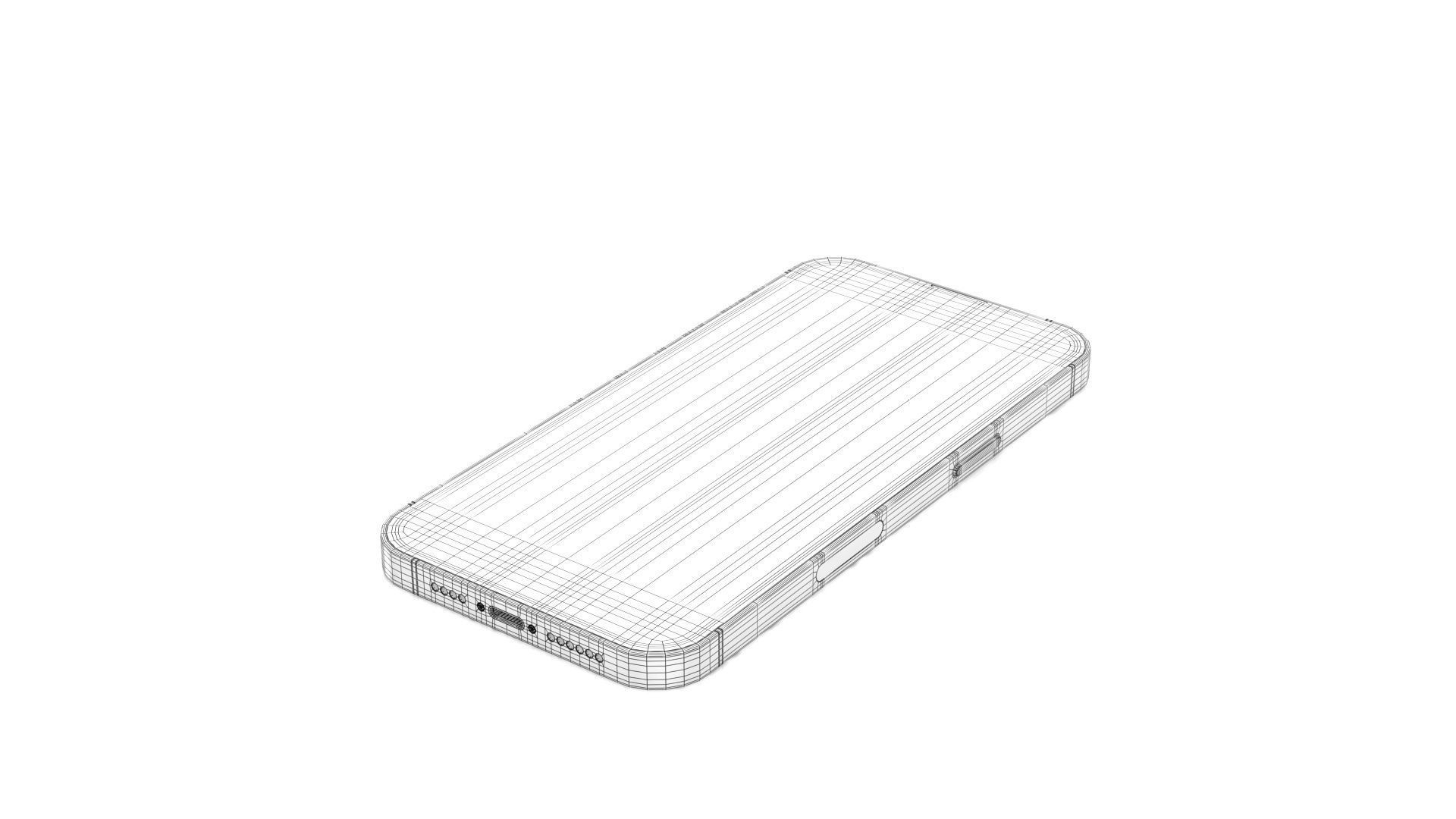 Apple iPhone 14 Pro Max Deep Purple Low-poly 3D model_21