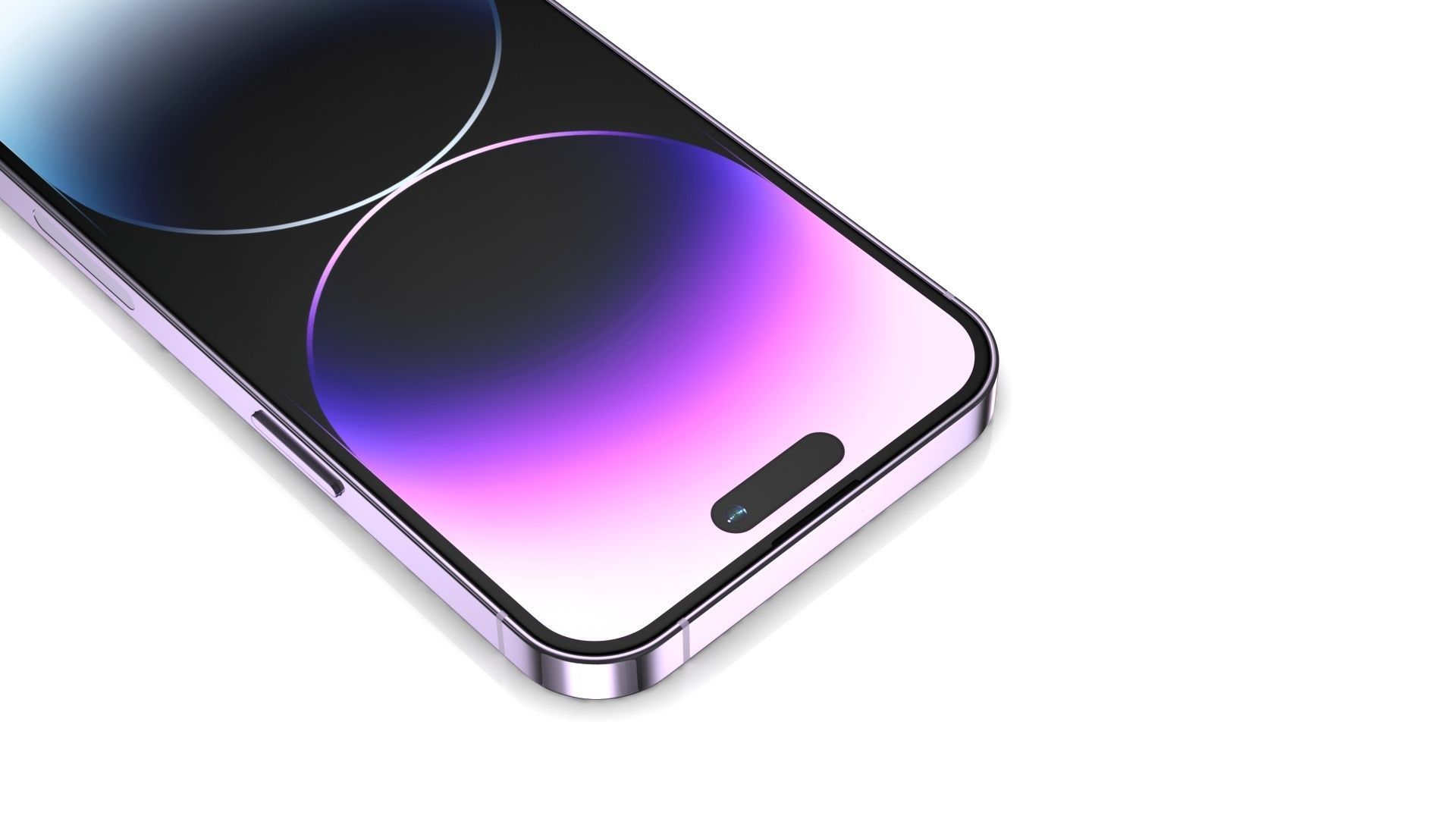 Apple iPhone 14 Pro Max Deep Purple Low-poly 3D model_12