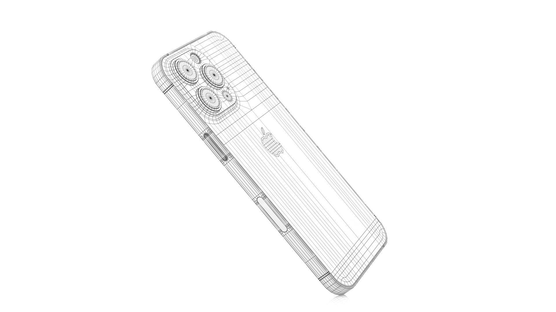 Apple iPhone 14 Pro Max Deep Purple Low-poly 3D model_19