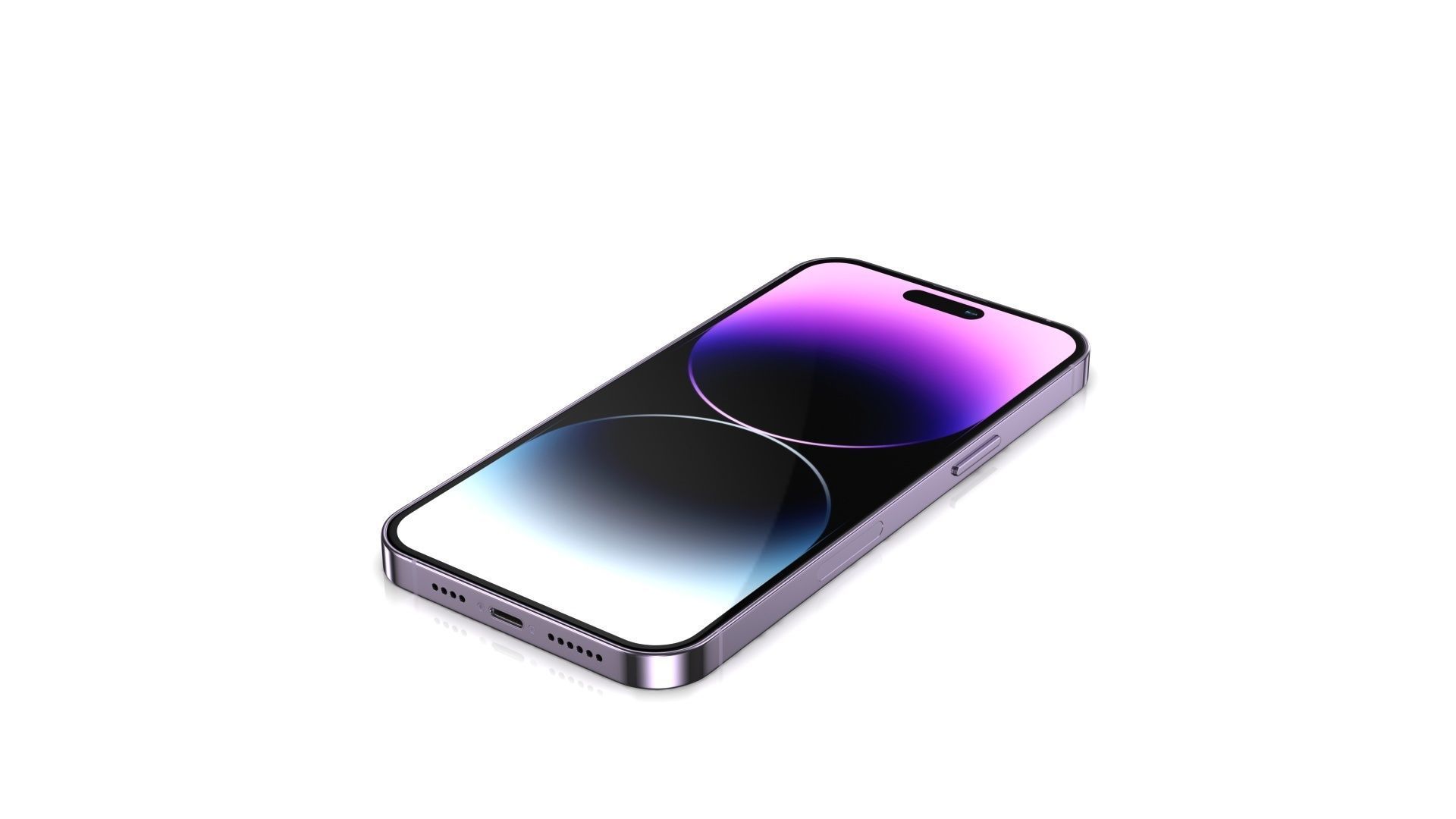 Apple iPhone 14 Pro Max Deep Purple Low-poly 3D model_8