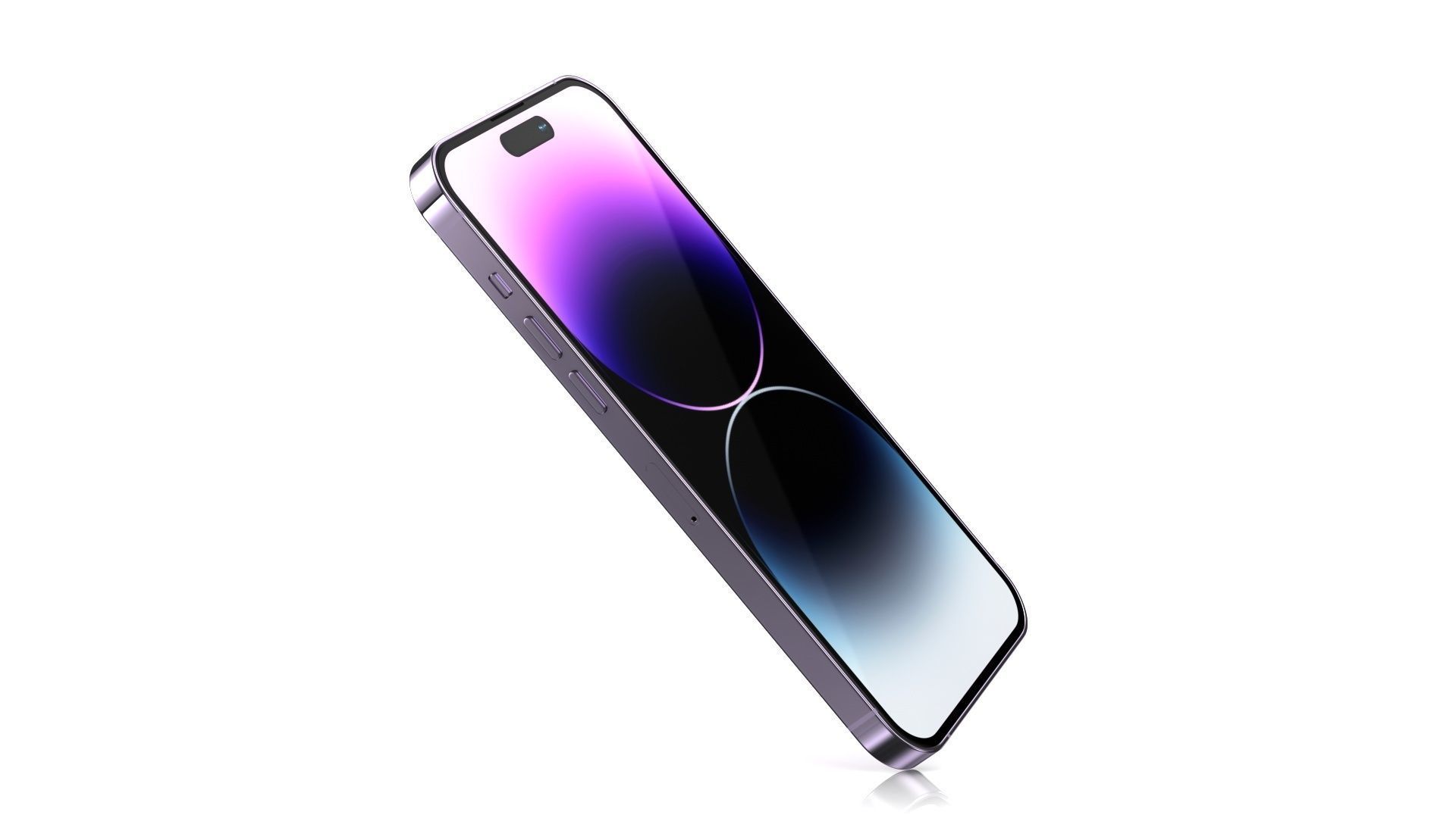 Apple iPhone 14 Pro Max Deep Purple Low-poly 3D model_3