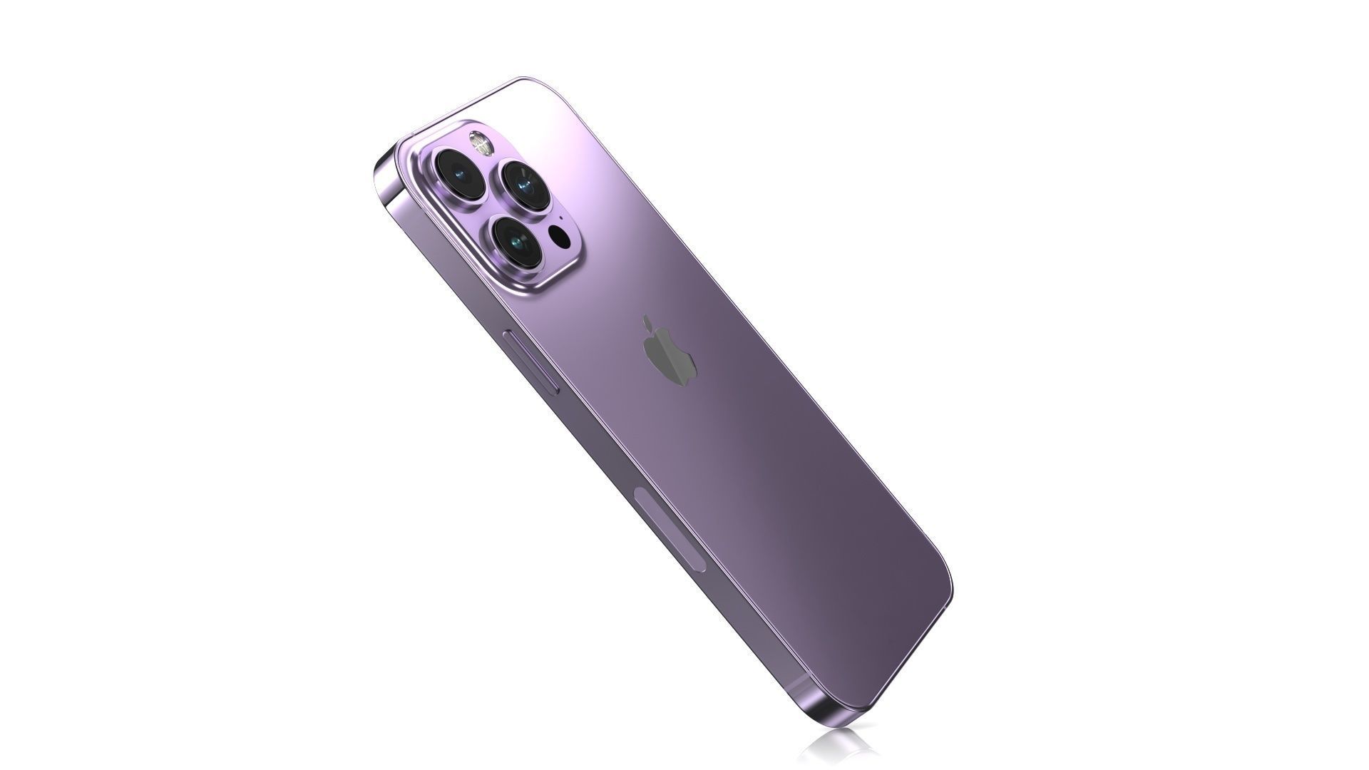 Apple iPhone 14 Pro Max Deep Purple Low-poly 3D model_5