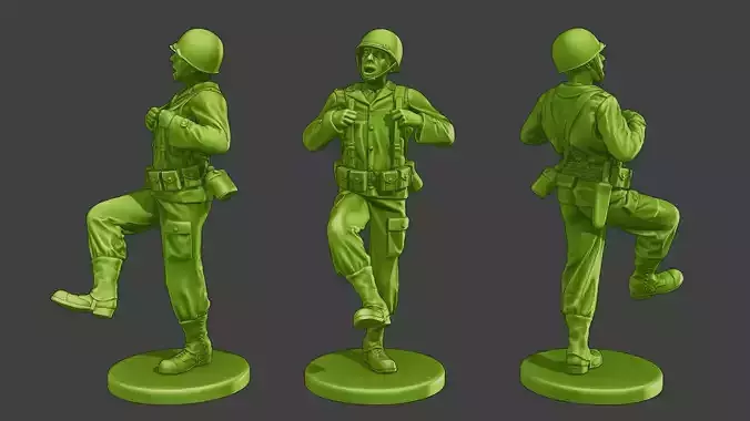 American soldier ww2 dance A15 3D print model