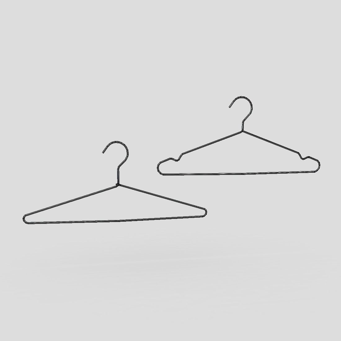 Hanger 2 - lower poly Low-poly 3D model_2