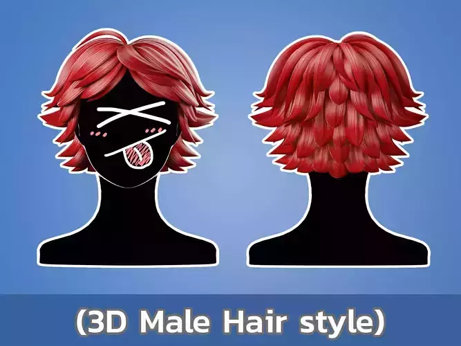 3D Anime hair