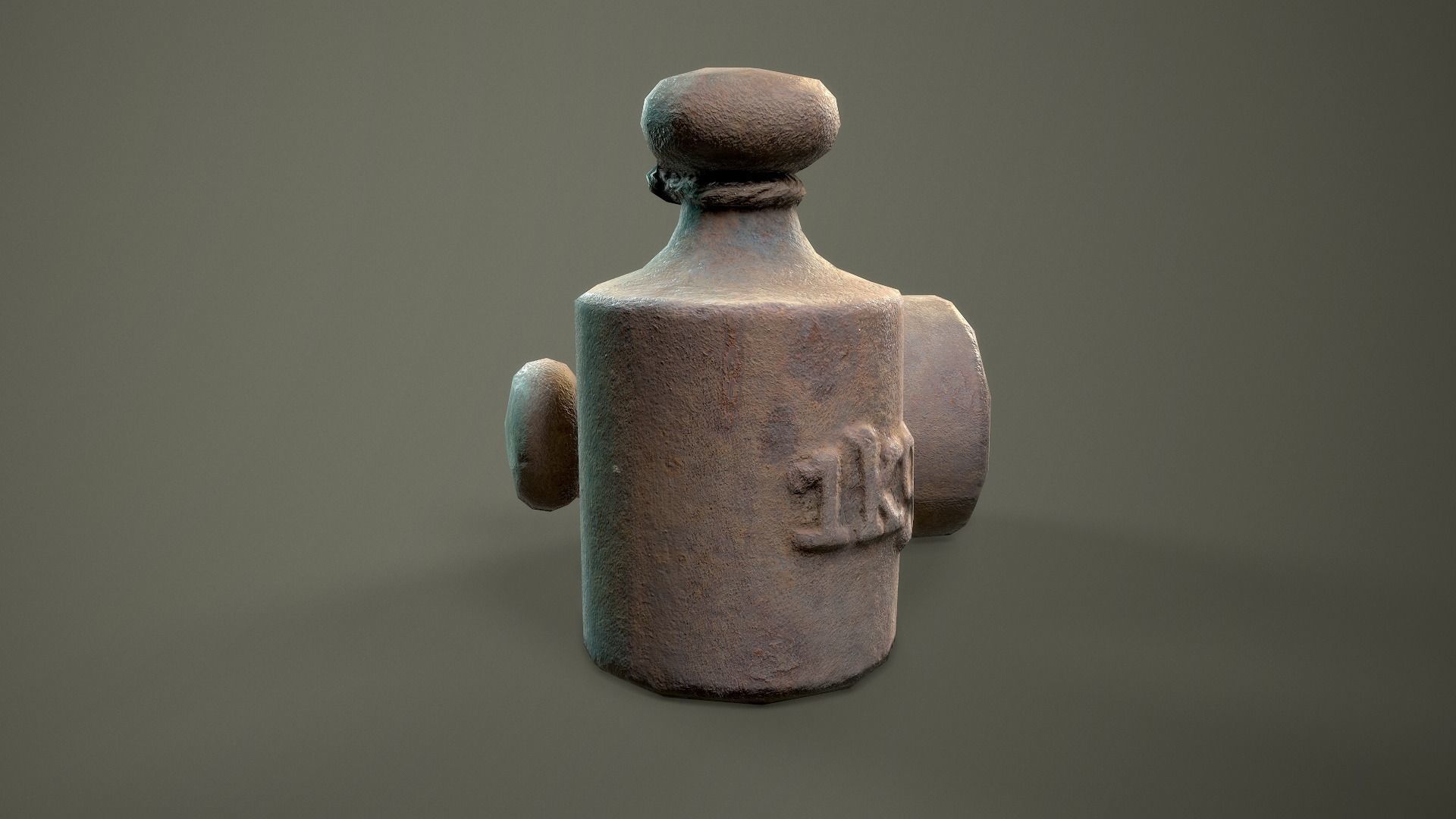 Kilogram old bottle Low-poly 3D model_1