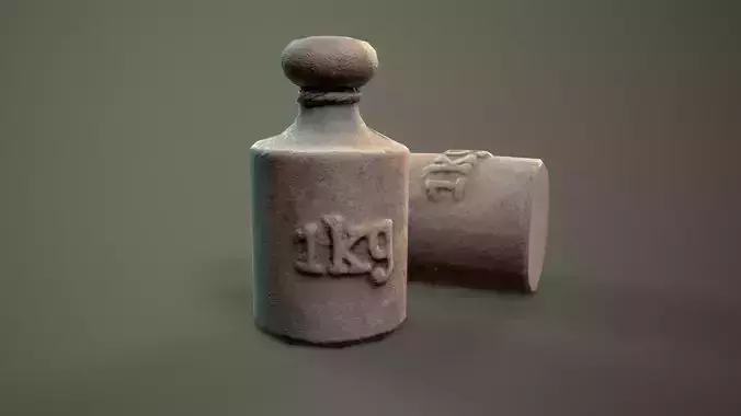Kilogram old bottle