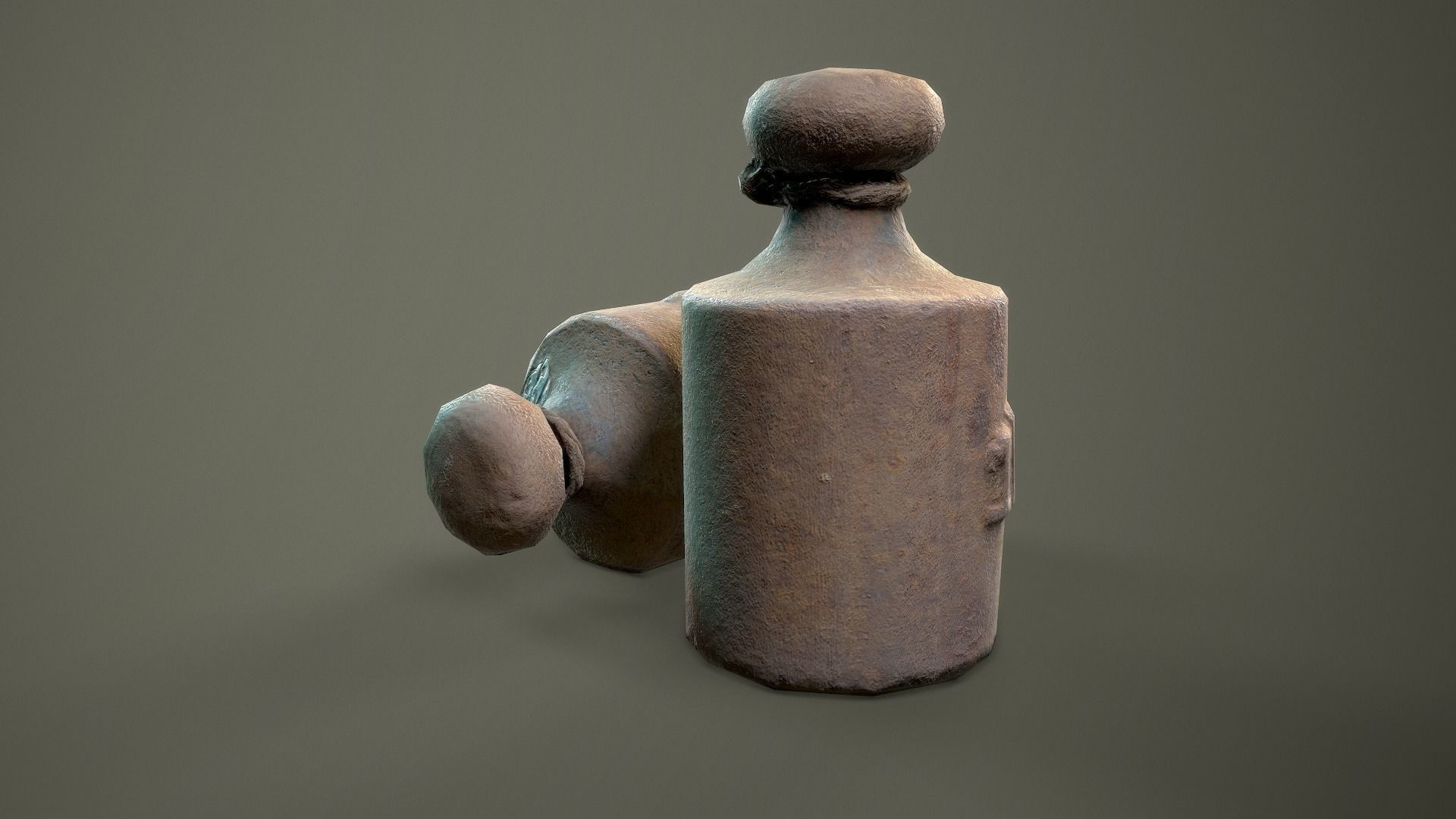 Kilogram old bottle Low-poly 3D model_2