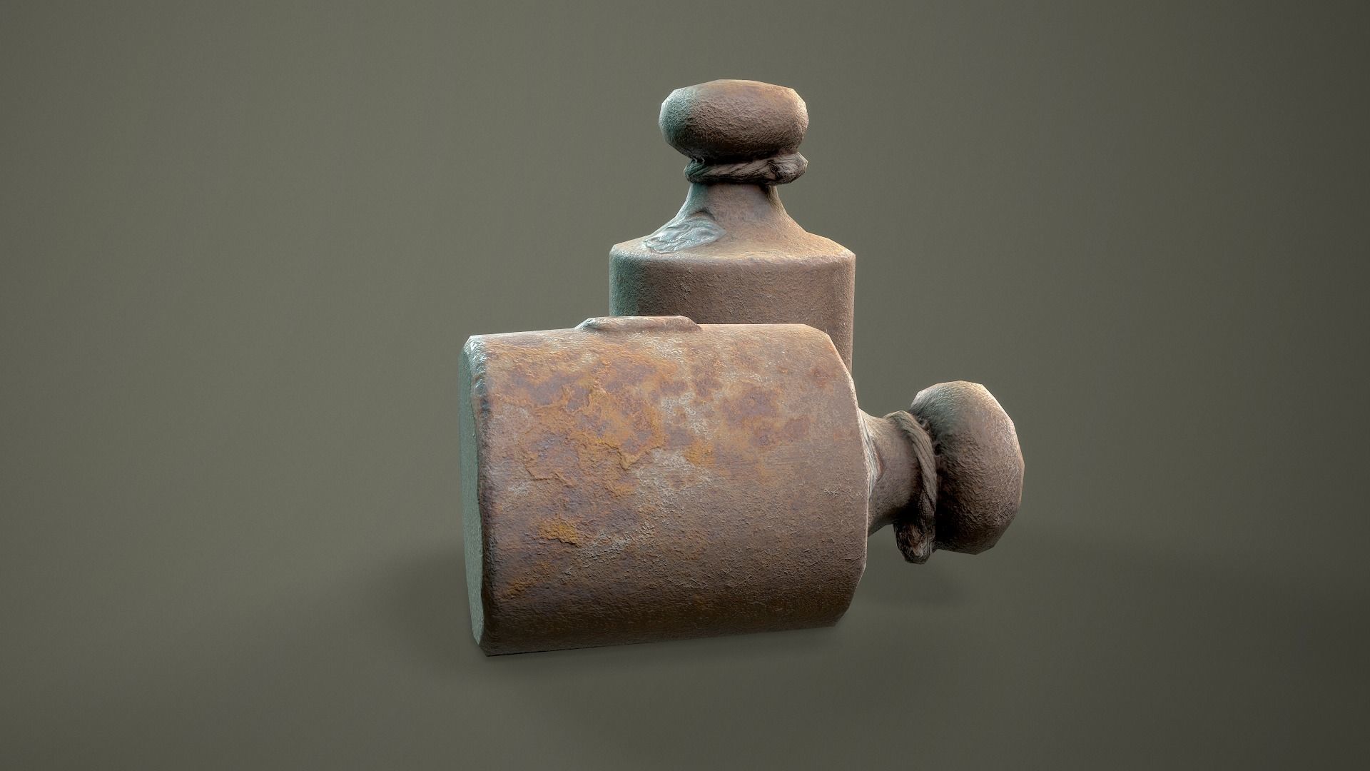 Kilogram old bottle Low-poly 3D model_6