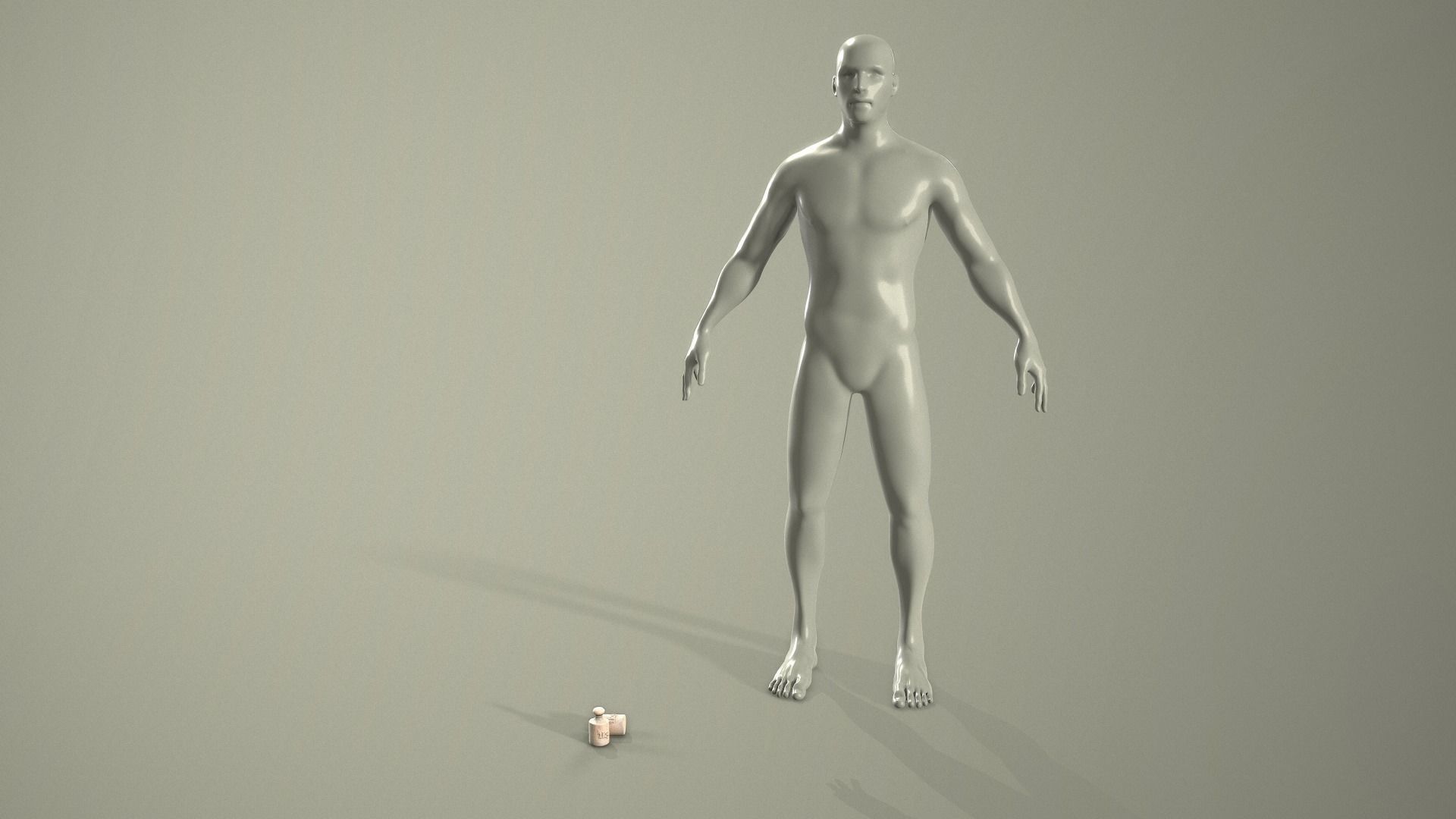 Kilogram old bottle Low-poly 3D model_10