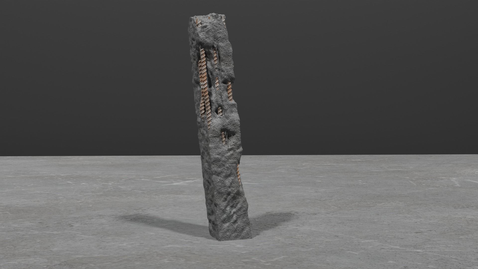 warhammer 40k terrain broken concrete pillars 3D print model_2