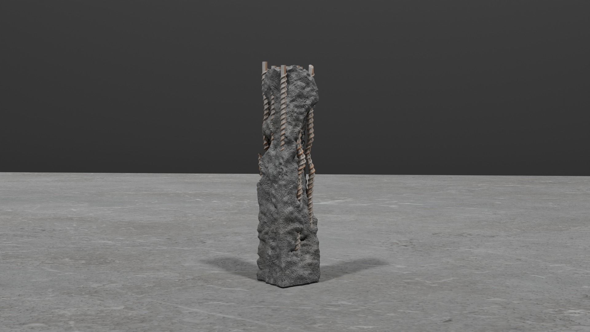warhammer 40k terrain broken concrete pillars 3D print model_3