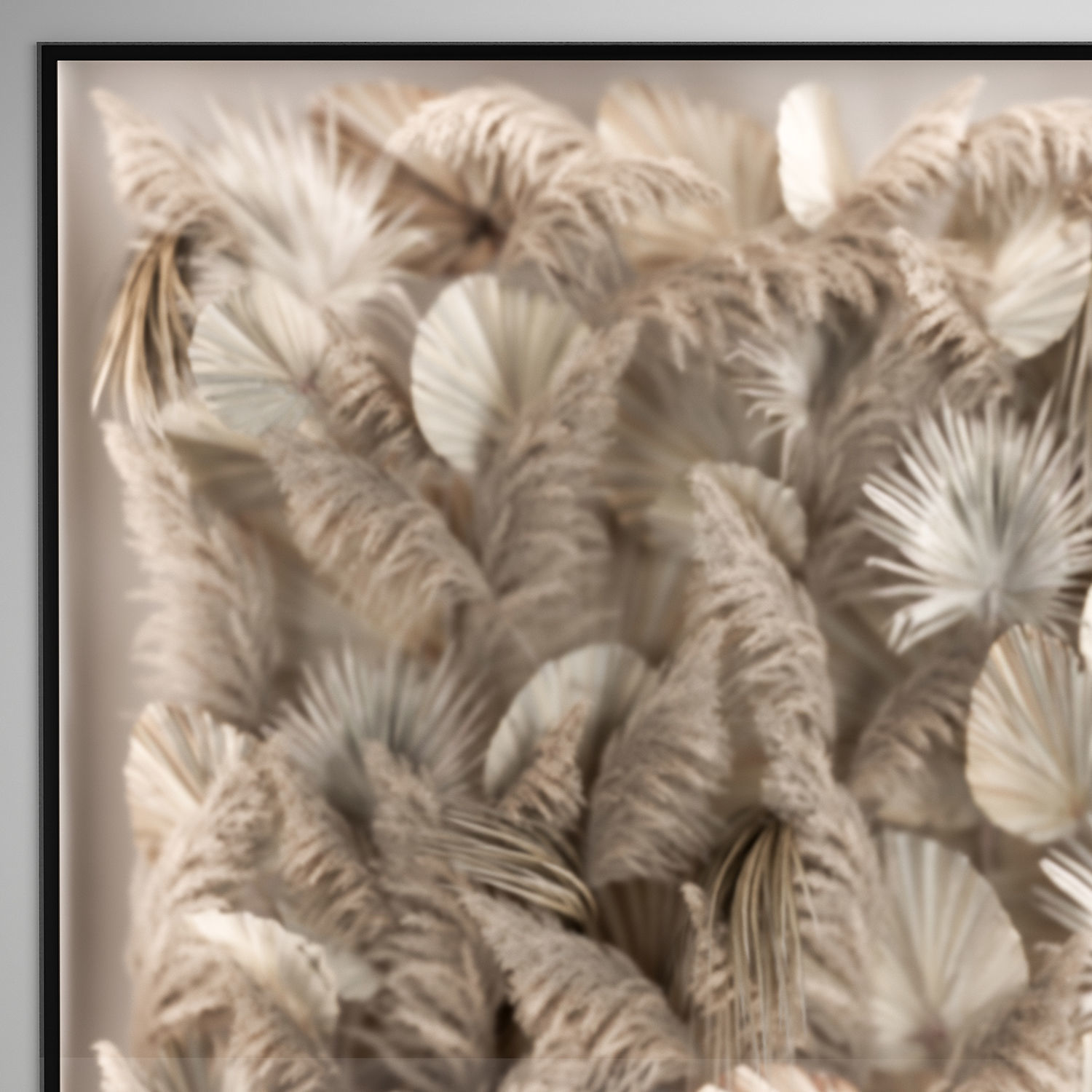 Phyto Wall Of Dry Palm Leaves And Pampas Grass 3D model_1