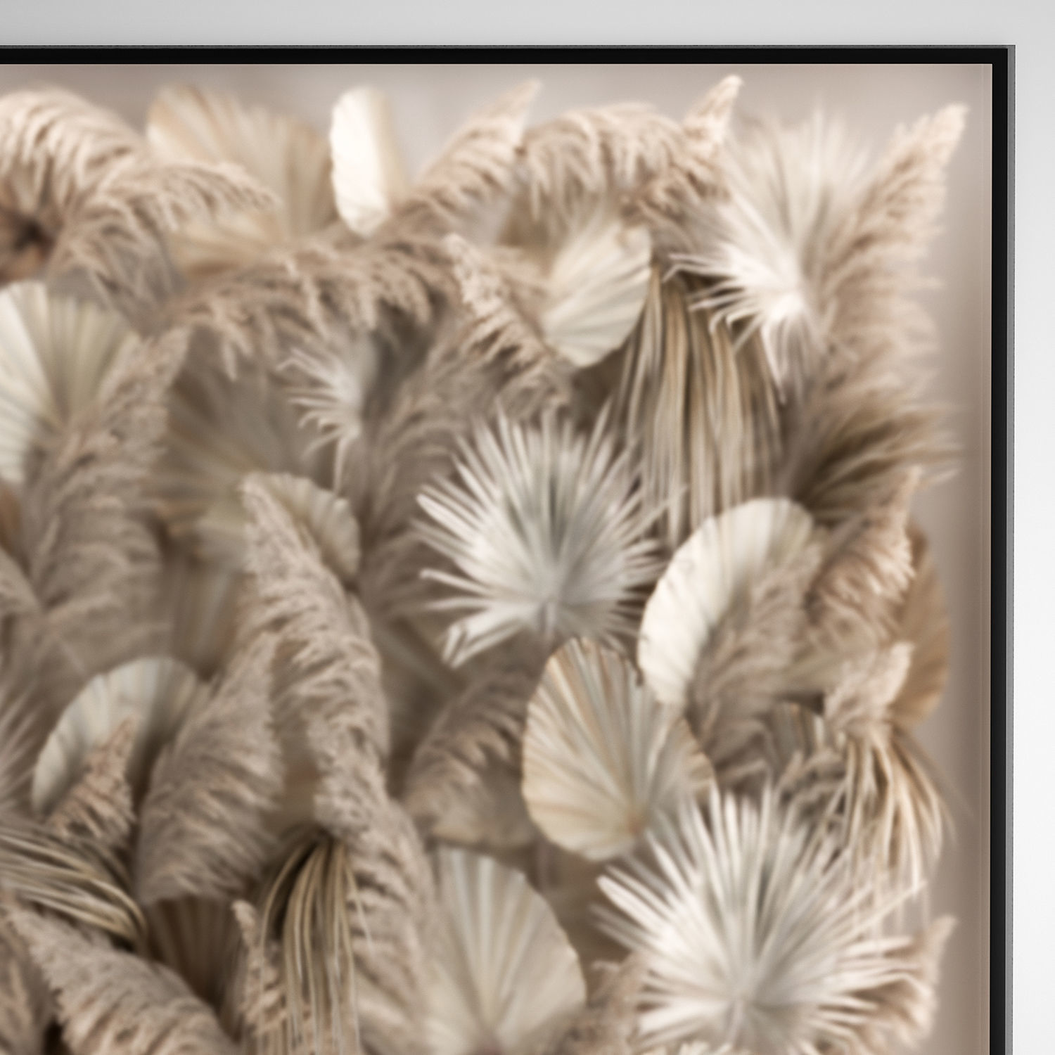 Phyto Wall Of Dry Palm Leaves And Pampas Grass 3D model_2