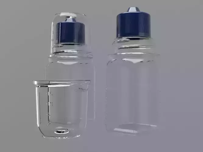 30 cc Double Capped Bottle 3D model