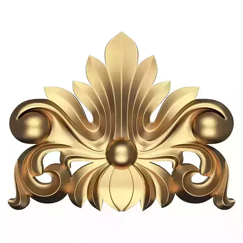 Carved Plaster Molding Decoration 016 Low-poly 3D model