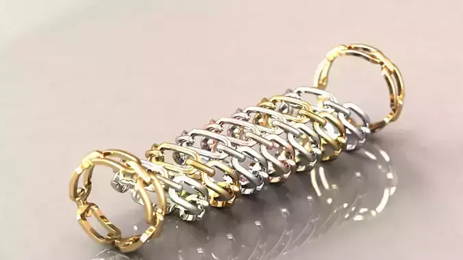 Cuban gold ring 3D print model