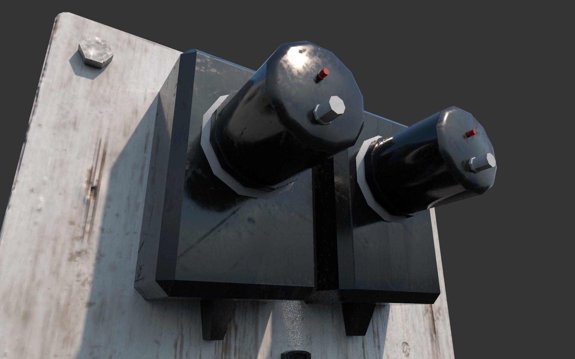 Vintage Russian Electrical Panel with Electricity Meter np1 Low-poly 3D model_11