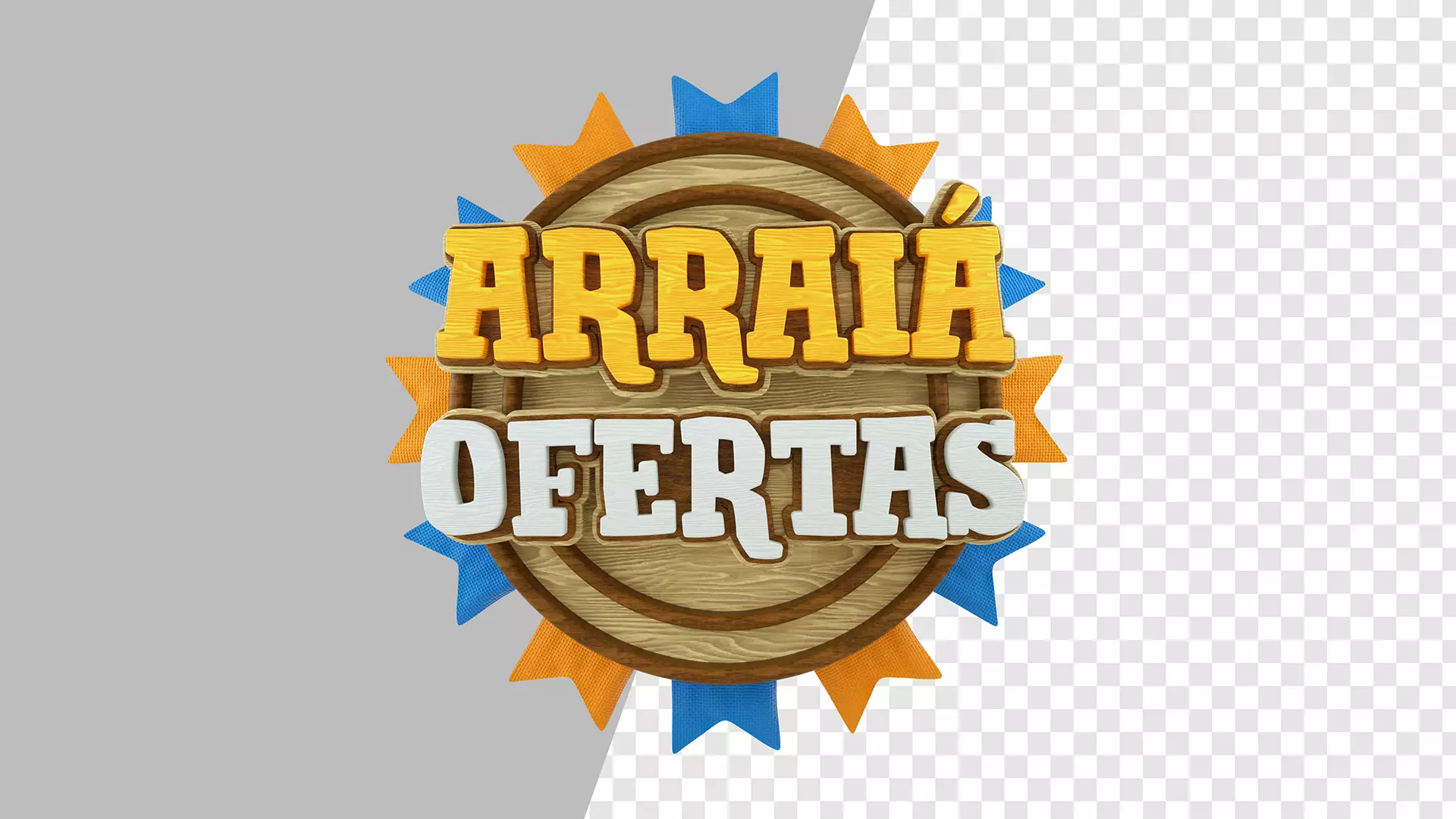 Selo arraia de ofertas PNG 3D model_0