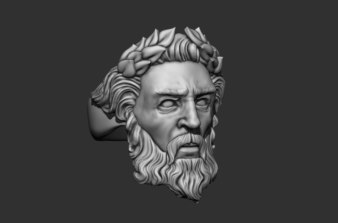 Ring Zeus  3D print model_8