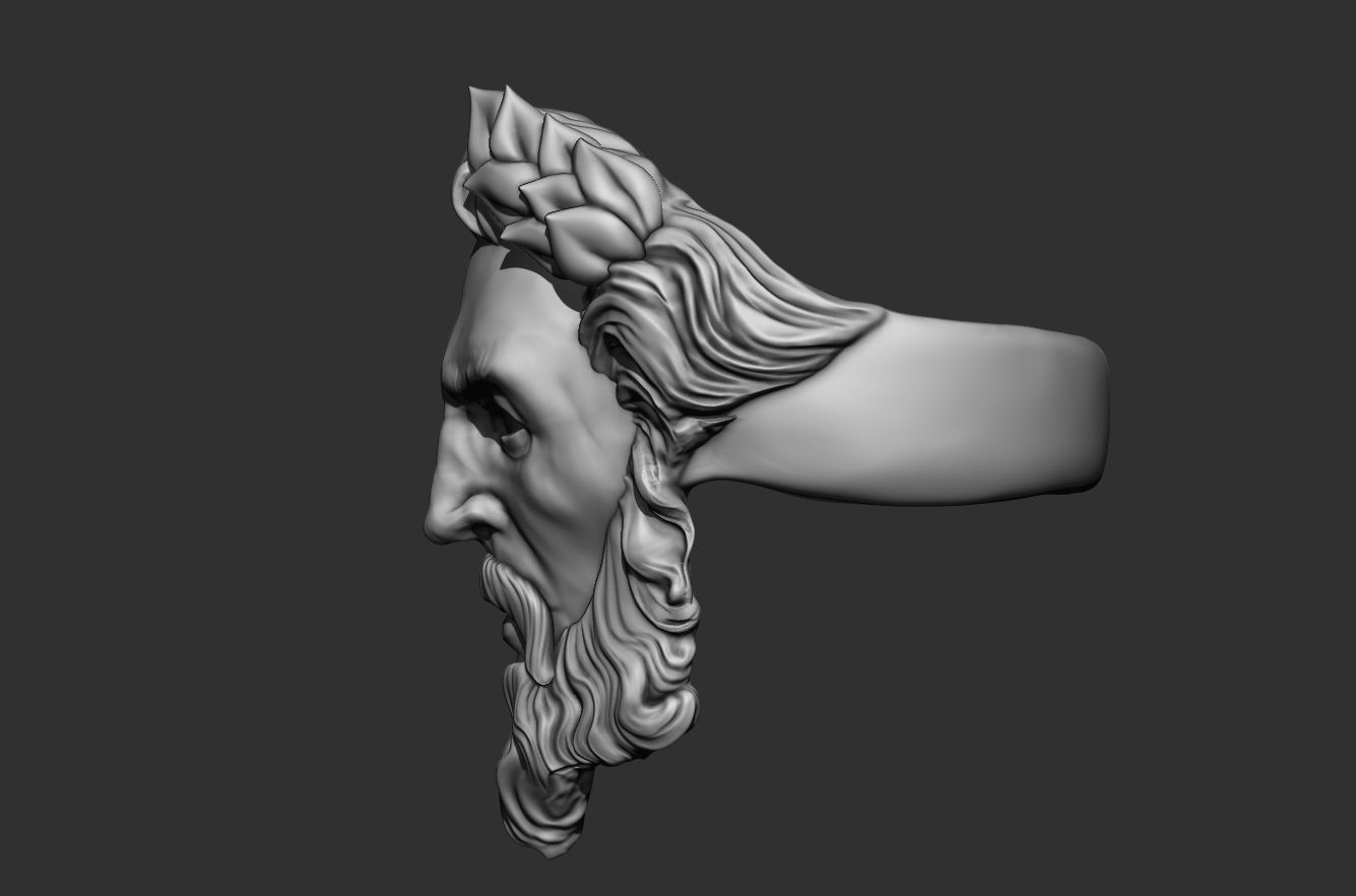 Ring Zeus  3D print model_10