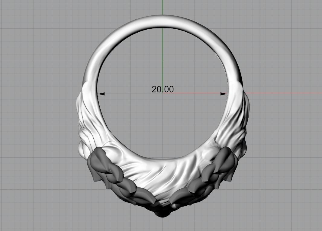 Ring Zeus  3D print model_9