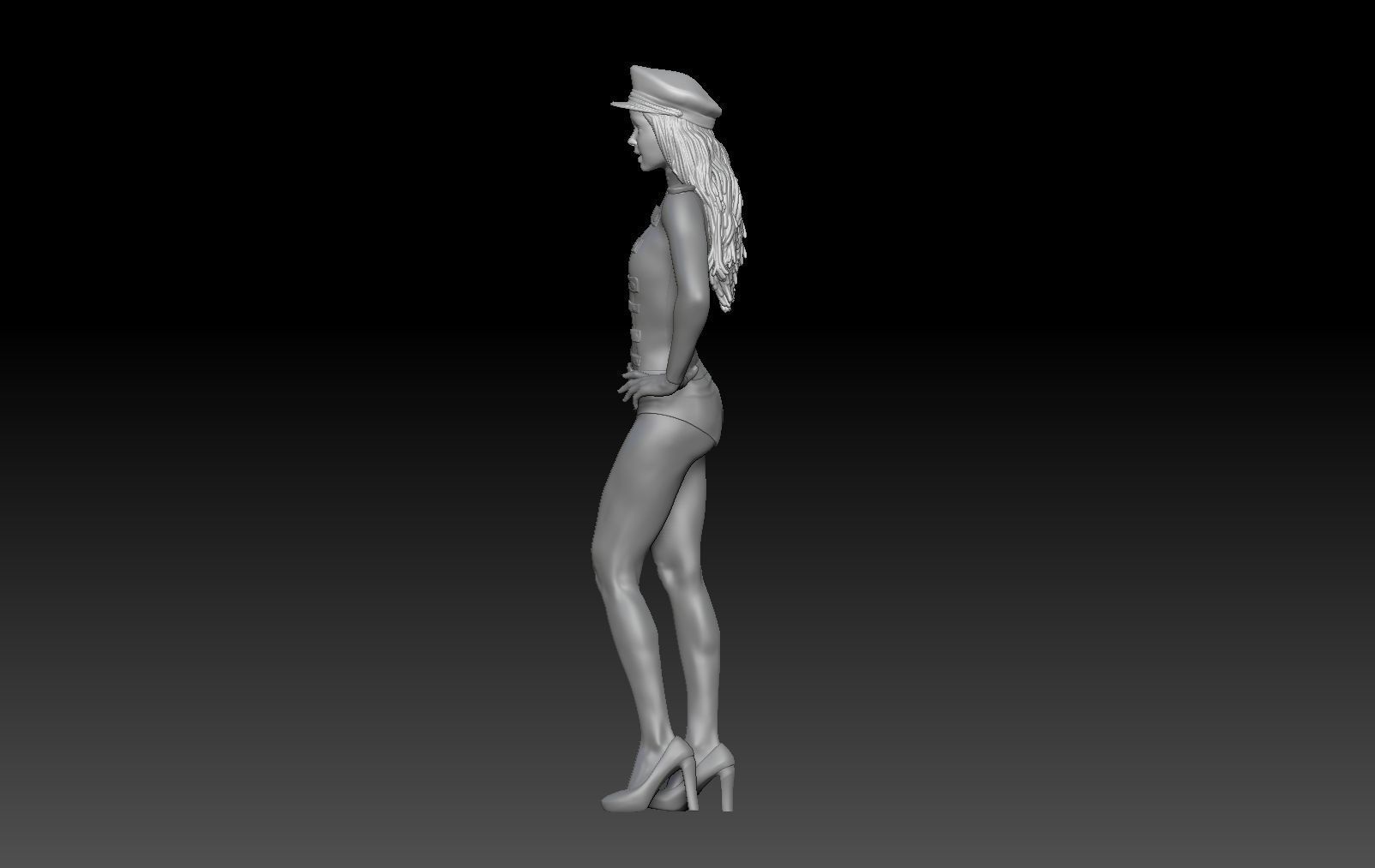 PIN UP NAVY GIRL 3D print model_1