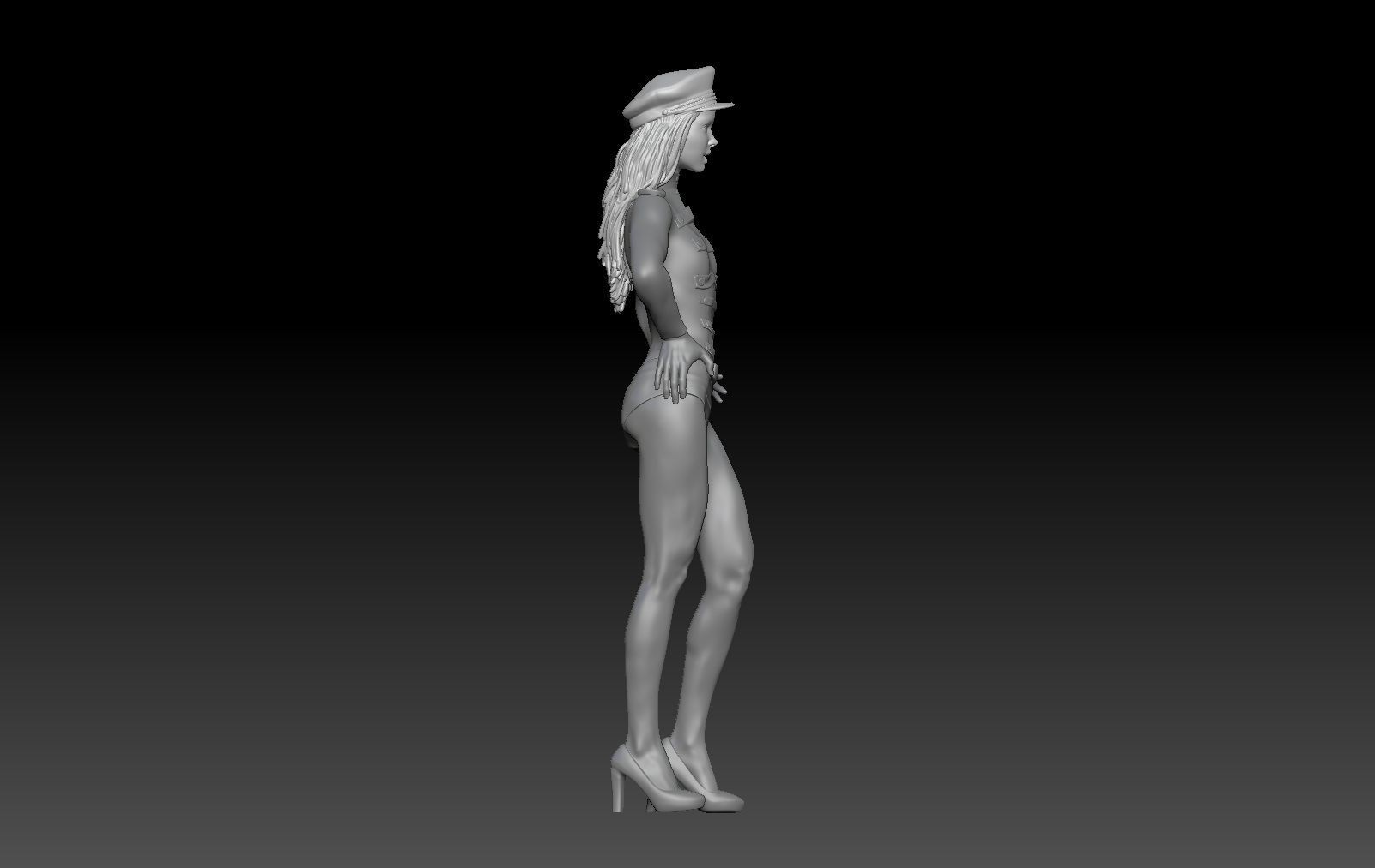 PIN UP NAVY GIRL 3D print model_3