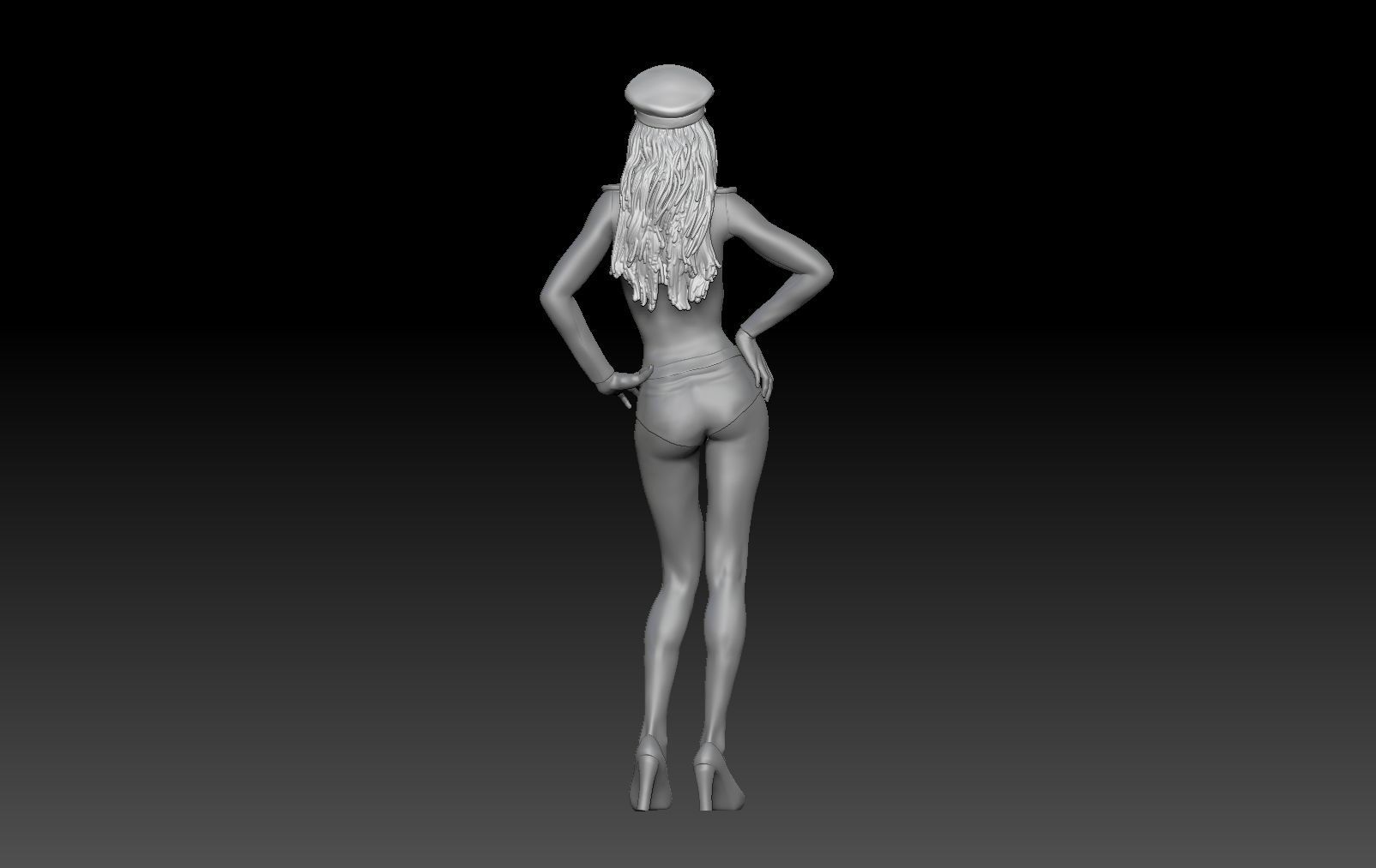 PIN UP NAVY GIRL 3D print model_2