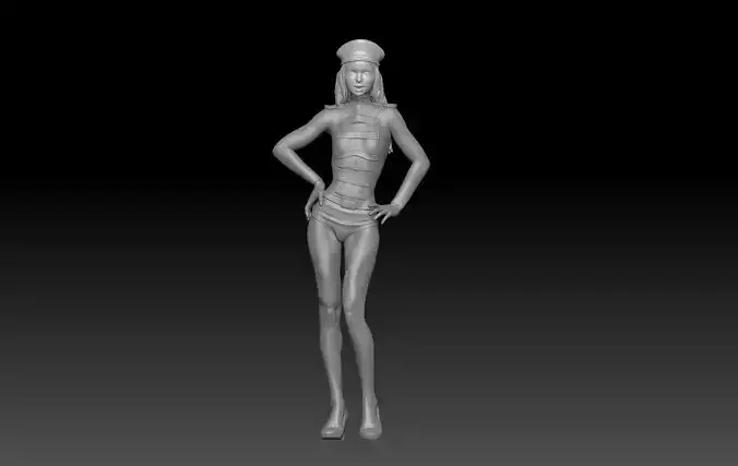PIN UP NAVY GIRL 3D print model