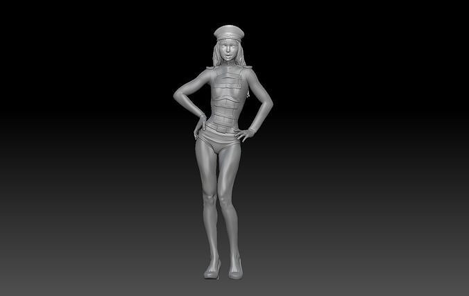 PIN UP NAVY GIRL 3D print model