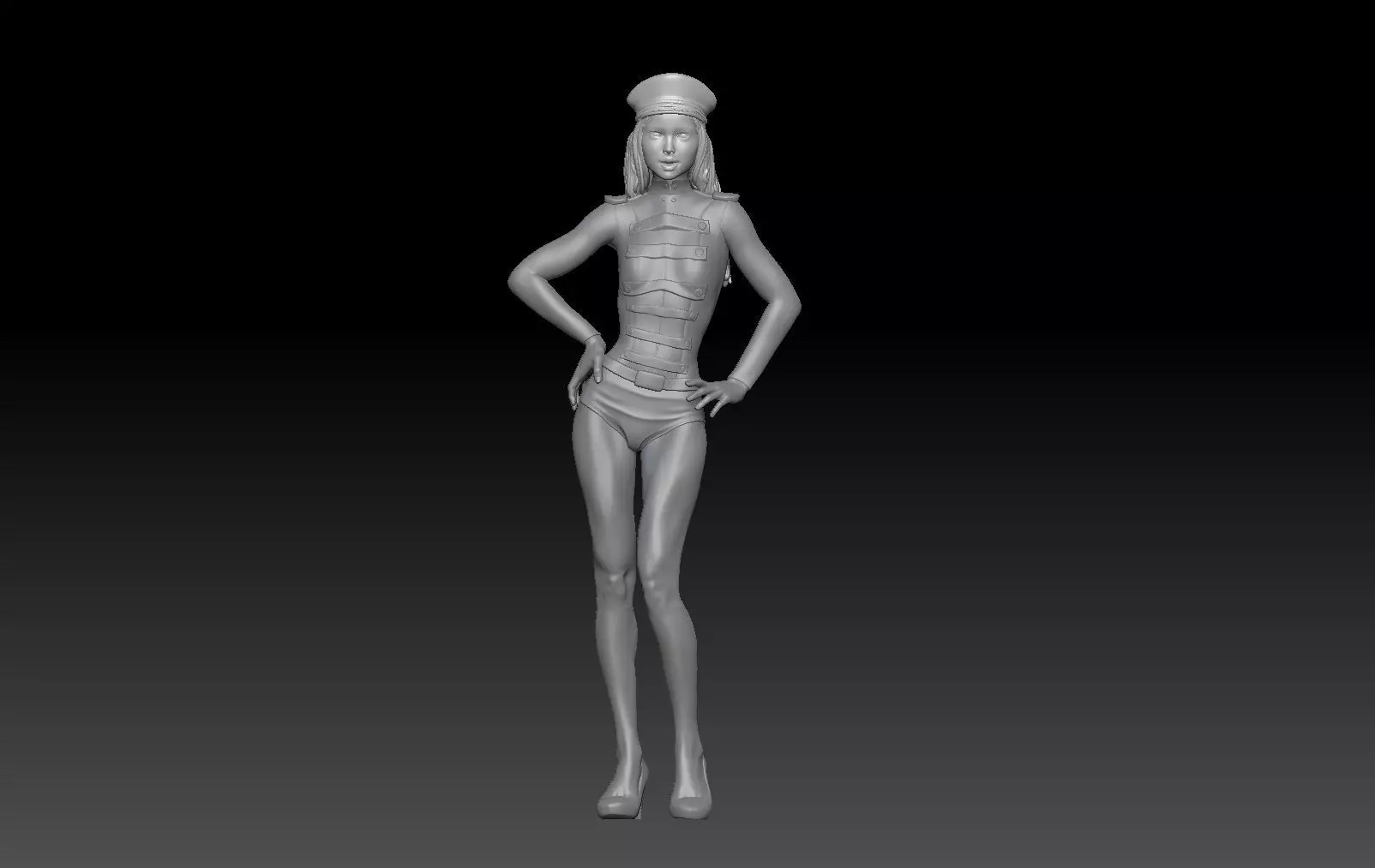 PIN UP NAVY GIRL 3D print model_0