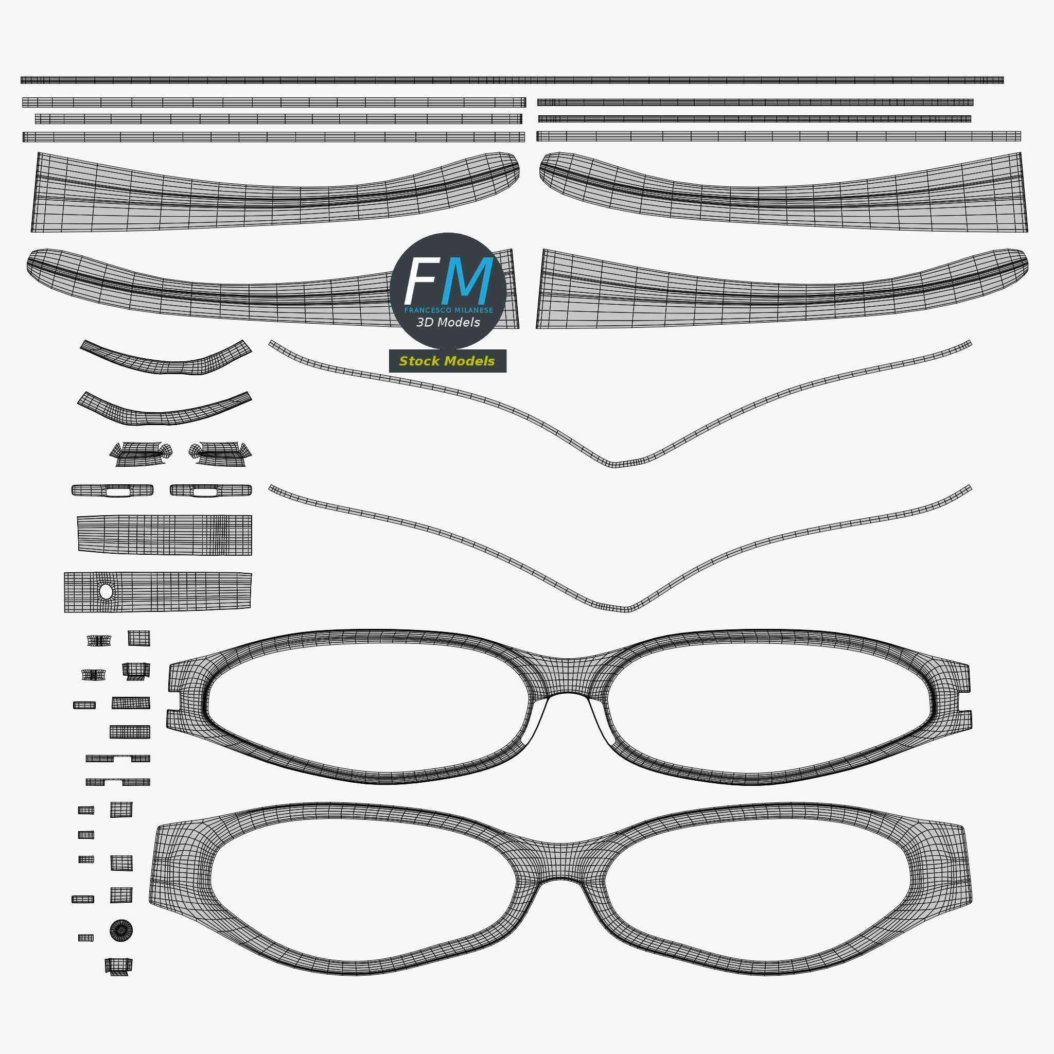 Smart glasses 2 3D model_11
