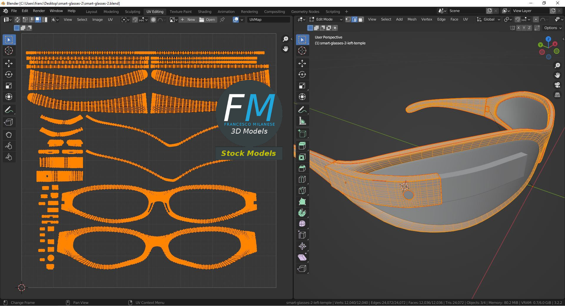 Smart glasses 2 3D model_10