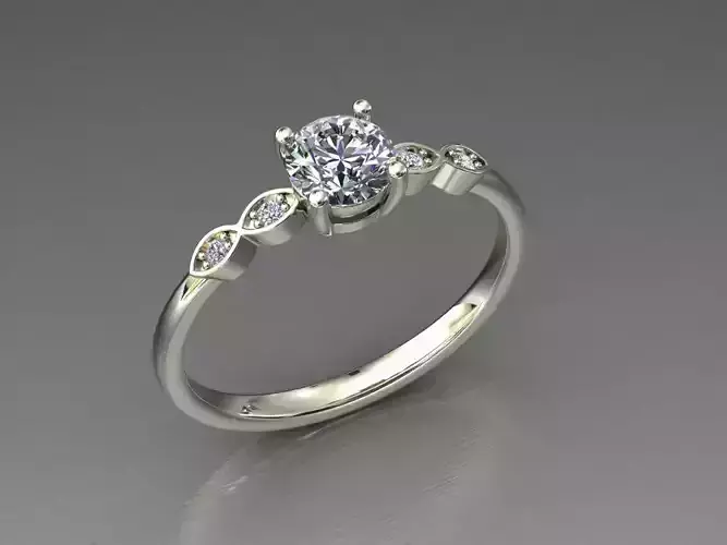 Solitaire Engagement Diamond Women Ring US Size 5-8