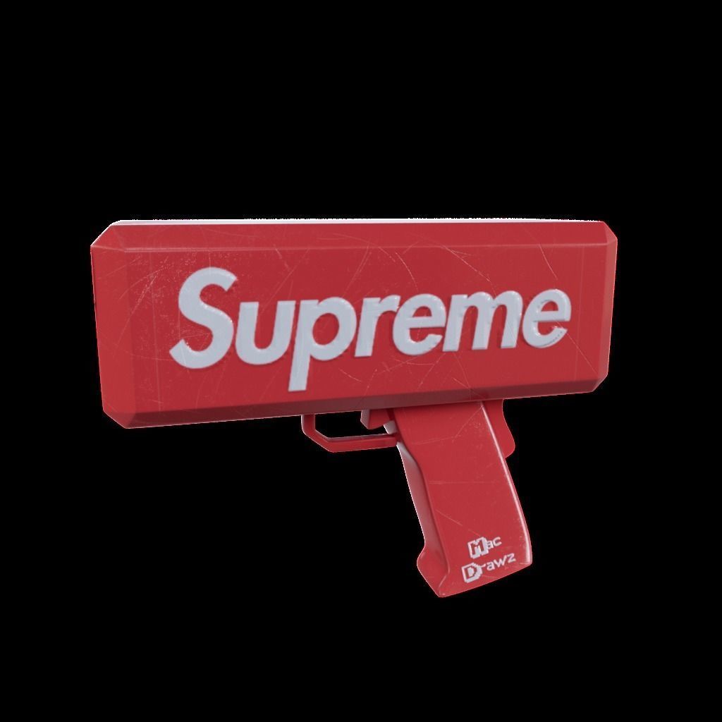 Supreme Money Gun Low-poly 3D model_1
