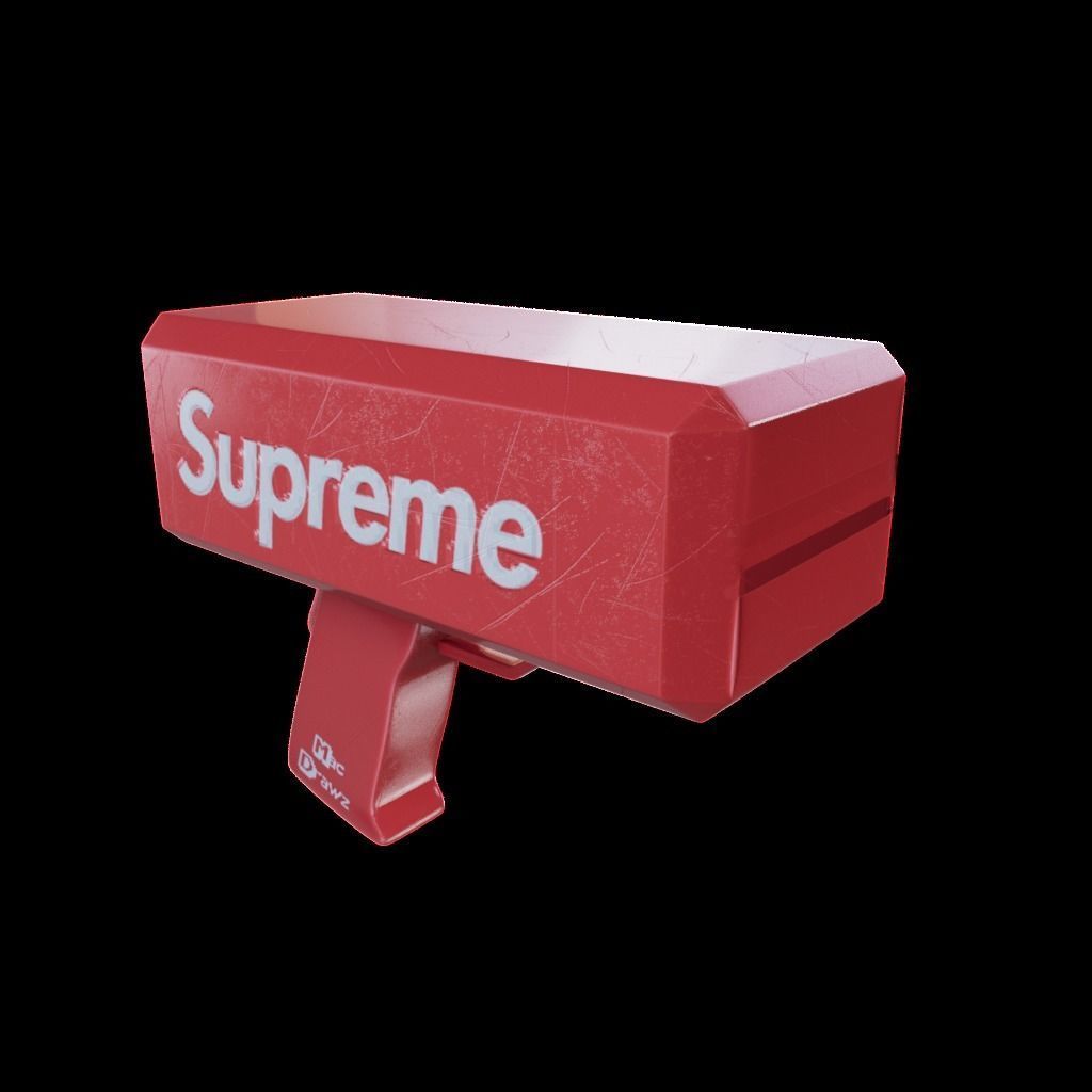 Supreme Money Gun Low-poly 3D model_2
