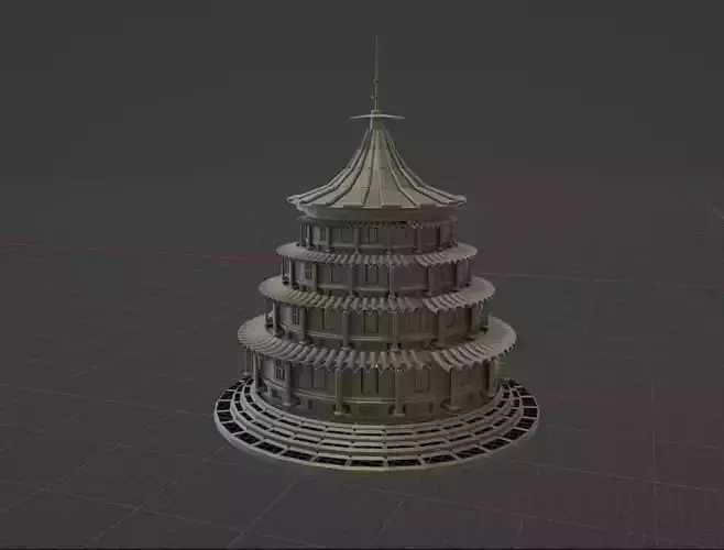 Low Polly Japan House 