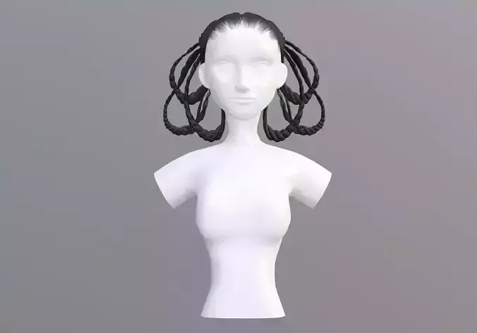 Stylized Female Hair 
