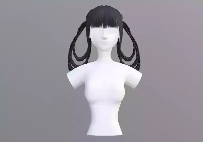 Stylized Bangs Hair 