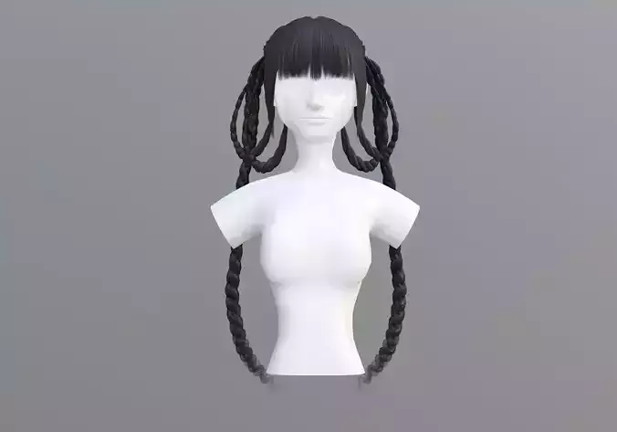 Ponytails Stylized Hair 