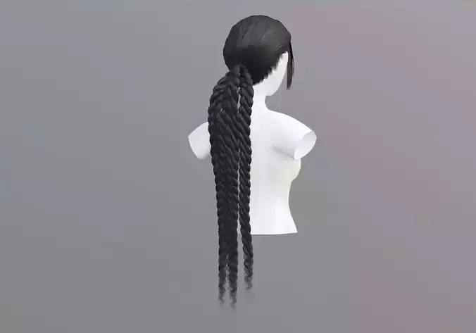 Ponytail Female Hairstyle  3D model
