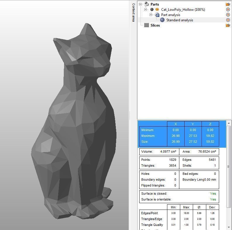 Faceted Sitting Cat Figurine 3D print model_11