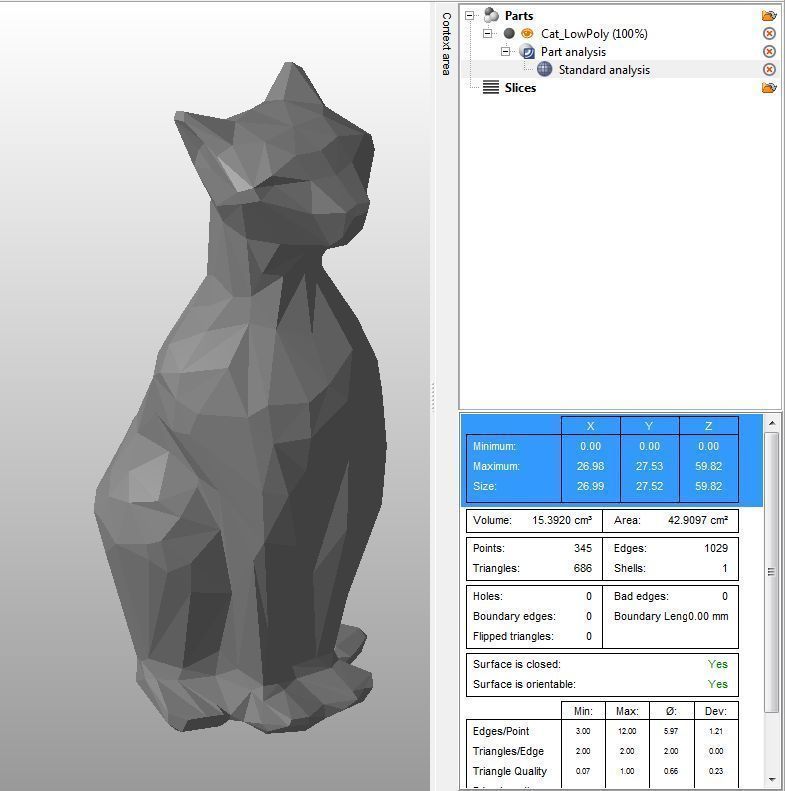 Faceted Sitting Cat Figurine 3D print model_10