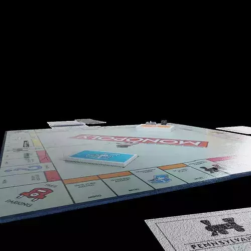 Monopoly Board Game Low-poly 3D model 5