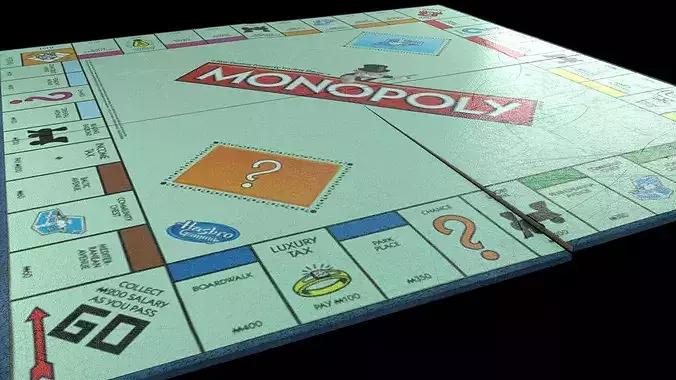 Monopoly Board Game Low-poly 3D model 6