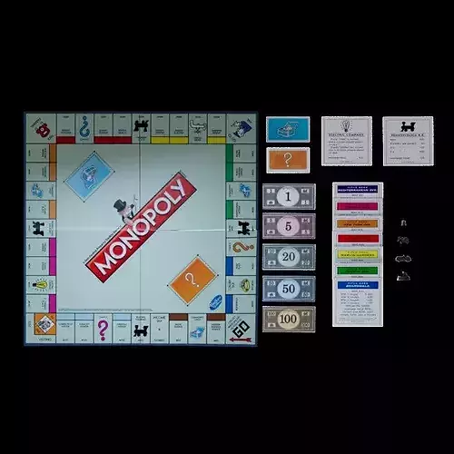 Monopoly Board Game Low-poly 3D model 2